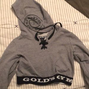 Gold’s gym cropped hoodie- runs small
